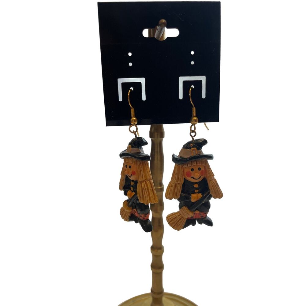 Vintage Cute Witch Pierced Earrings Perfect for the Fall Season!